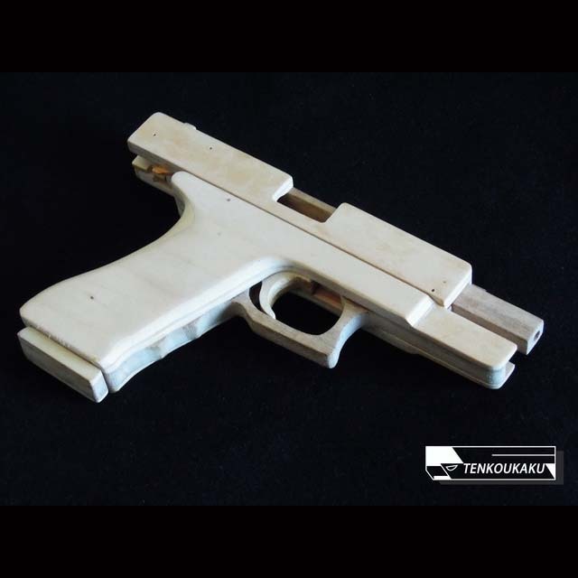 Blowback Rubber Band Gun with Ejection Function・GLOCK Type（English ...