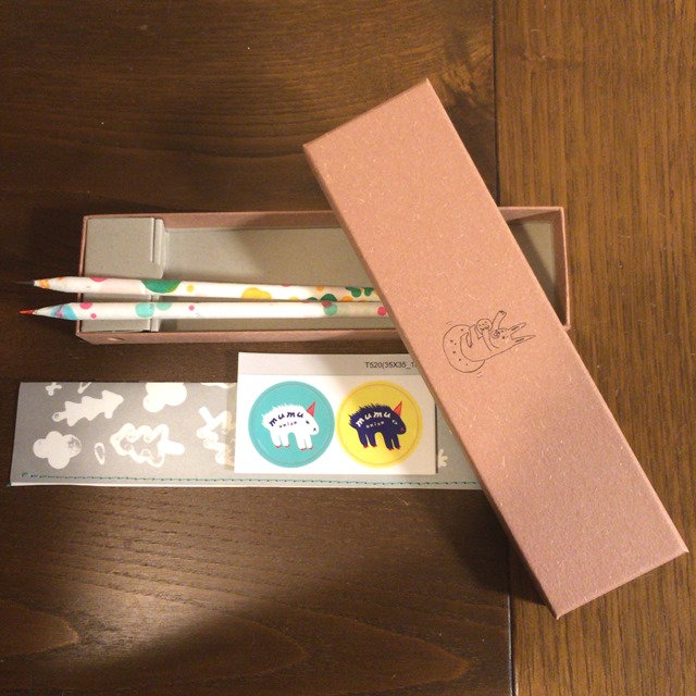 【　紙巻鉛筆２本セット+紙製ペンケース　】