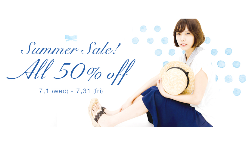 全商品50%OFFキャンペーン中です！