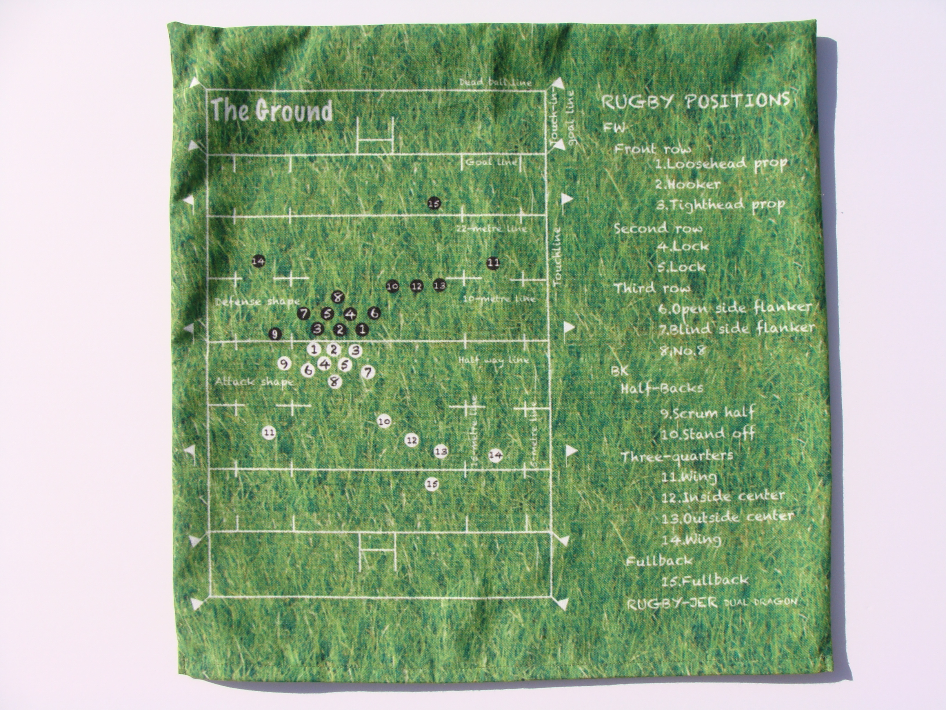 RUGBY POSITIONS GRASS クッション販売開始