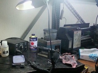 製作の様子。