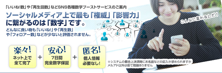 【国内販売】ソーシャルブースト支店 |Facebookいいね!やTwitterフォロワーやYouTube再生販売・購入紹介画像1